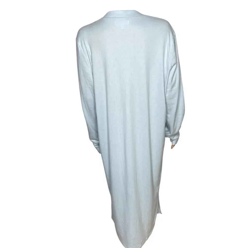 P.J. Salvage Pointelle Hearts Cardigan size XL Baby Blue  New Button Down - Picture 5 of 12